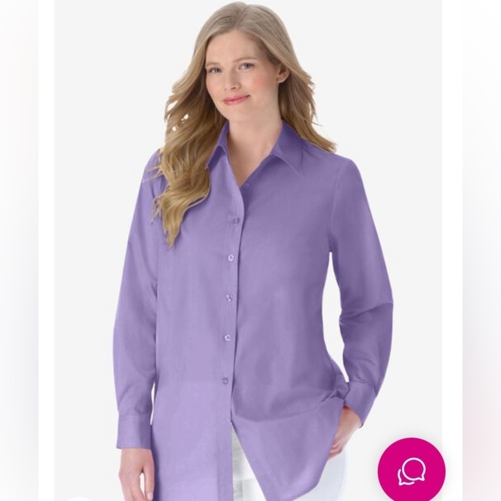 Perfect Long-Sleeve Button Down Shirt - NEW